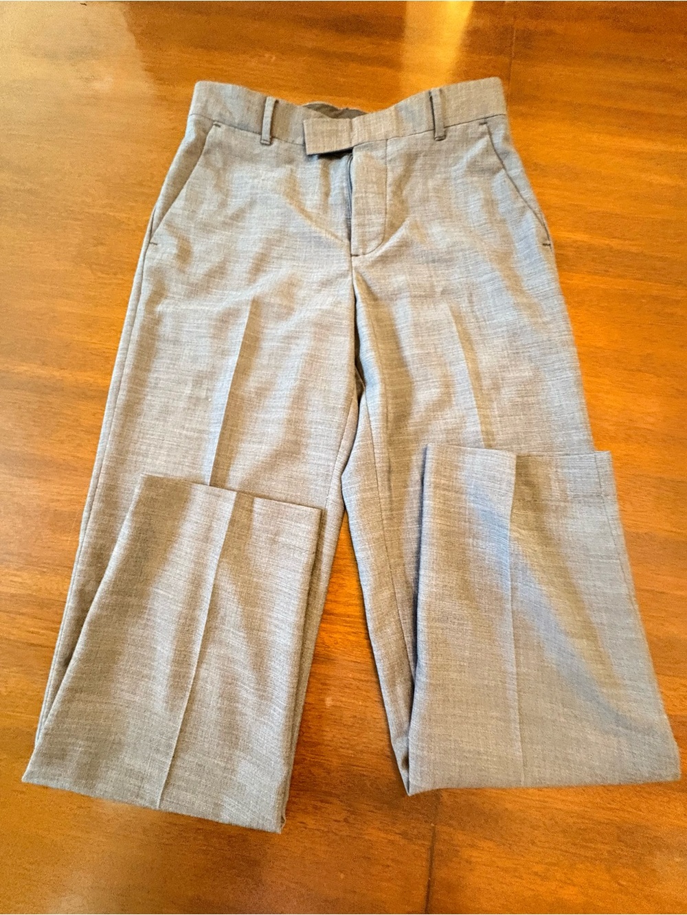 Calvin Klein Charcoal Straight-Leg Dress Pants